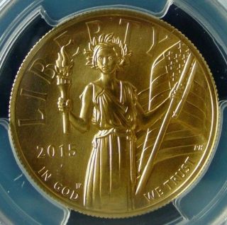 2015 - W American Liberty High Relief $100 1 Oz.  9999 Fine Gold Pcgs Ms70