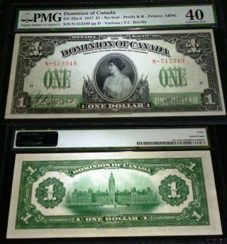 Really Princess Particia Banknote - 1917 $1 Pmg 40