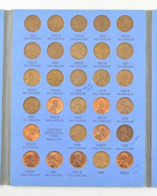 Complete 1941 - 58 Lincoln Wheat Cent Set - Includes 1943 Steel Cents 801 3