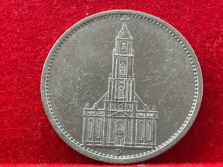 5 Reichsmark Deutschen Nazi Silber 1935 D Potzdam Church Without Date Silber