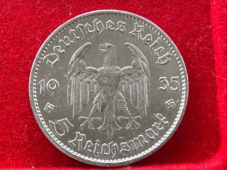 5 Reichsmark Deutschen Nazi Silber 1935 E Potzdam church without date Silber 2