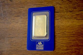 1 Oz Gold Bar - Pamp Suisse (vintage Assay) - Sku 521305