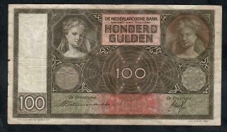 100 Gulden From Netherlands 19.