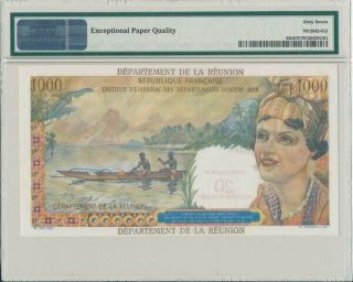 Départment de la Réunion Reunion 1000 Francs ND (1971) PMG 67PPQ 2