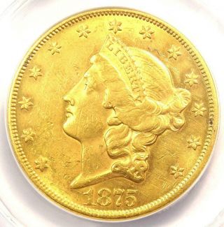 1875 - Cc Liberty Gold Double Eagle $20 Coin - Certified Anacs Ms60 Details (unc)