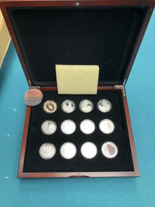 2003 Lord Of The Rings 24 Silver Proof Coins Set Also 6 & 18 Coin Set Bonus