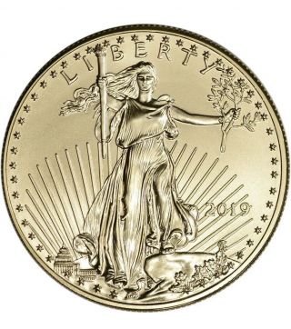 2019 American Gold Eagle 1 Oz $50 - Bu