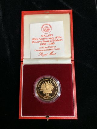 1985 Malawi 10 Kwacha Gold Coin