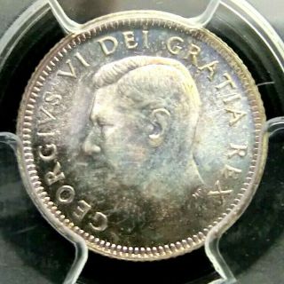 Pcgs Sp66 Secure - Canada 1952 George Vi Silver 10 Cents Gembu Specimen Rare