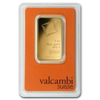 1 Oz Gold Valcambi Bar In Assay.  9999 Fine - Sku 88352