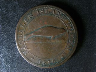 Lc - 1 One Penny Token 1815 Lower Bas Canada Magdalen Island Quebec Breton 520