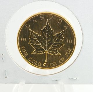 1980 1 Oz Maple Leaf Gold Coin $50 Canadian Fifty Dollars Brilliant Uncirculated