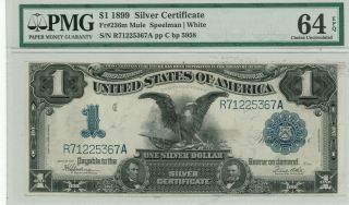 1899 $1 Silver Certificate Black Eagle Fr - 236 Certified Uncirculated Pmg - 64 Epq