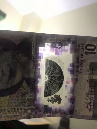Canada $10 Dollars Vertical Note - Viola Desmond 2018 UNC Best Banknote 2018 3