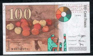 100 Francs Cezanne 1998 XF 2