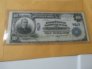 1902 $10 The Fairfield National Bank Of Lancaster,  Ohio (note)