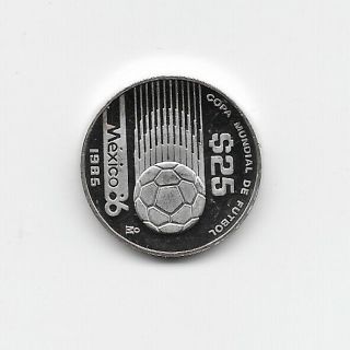Mexico:50 Pesos 1986 World Soccer Mexico Silver Proof (see Scans)