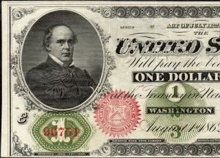 1862 Civil War Era $1 Dollar Legal Tender Note Fr - 17a