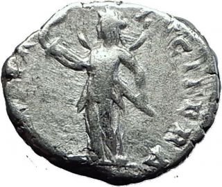 Julia Domna 196ad Ancient Silver Roman Coin Diana Lucifera Torch Hope I60468