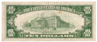 1929 First National Bank of Hampton Currency $10 Ten Dollar Bill F - 1801 R38 2