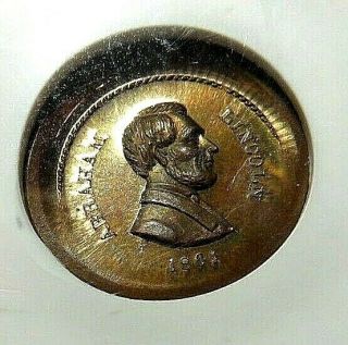 Extremely Rare - Lincoln - Pcwt & Political Campaign Medal - Rarity 10 - Nr