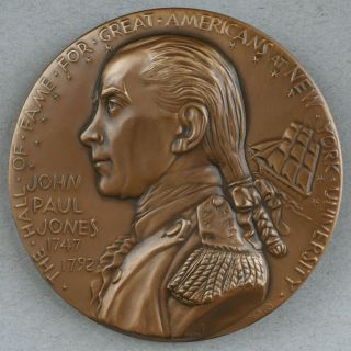 John Paul Jones 3 " Bronze Medal (nyu Hall Of Fame For Great Americans)