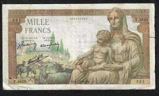 1000 Francs From France 1943