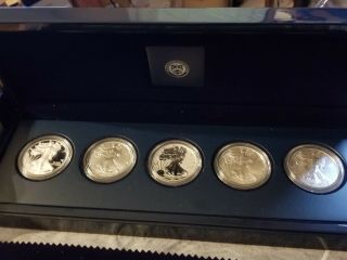 2011 American Silver Eagle 25th Anniversary 5 - Coin Set W/ All Ogp