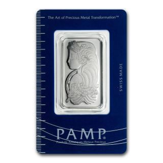 1 Oz Platinum Bar - Pamp Suisse (in Assay) - Sku 46995
