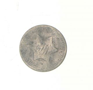 Rare Trime - 1852 Three Cent Silver - 3 Cent Early Us Coin - Look It Up 363