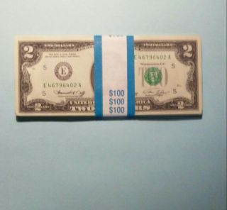 50 Note Pack Of 1976 $2 Bills (richmond 
