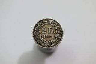 Switzerland 2 Francs 1911 Silver B19 Z6878