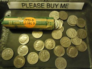1970 - D Roosevelt Dime Roll C/s Available