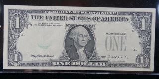 1995 Mis Stamped $1 Federal Reserve Error Note Serial Numbers On The Reverse