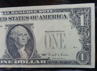 1995 MIS STAMPED $1 FEDERAL RESERVE ERROR NOTE SERIAL NUMBERS ON THE REVERSE 4