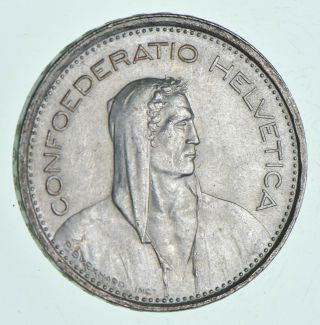 Silver - World Coin - 1969 Switzerland 5 Francs - World Silver Coin 15.  4g 984