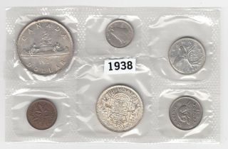 1938 Canada Coin Year Set In Plastic