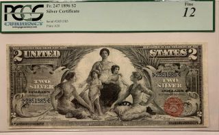 1896,  $2 Fr 247 Silver Certificate - Pcgs 12 Fine