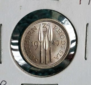 1947 Southern Rhodesia 3 Pence
