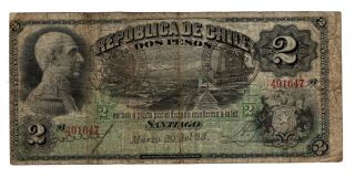 Chile 2 Pesos Dated 20th March 1893,  P12 Afine