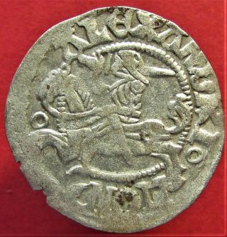 Silver Medieval Coin 1/2 Grosch 1492 - 1506 Alexander Jagiellon Poland,  Lithuania