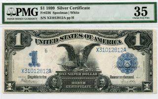 1899 $1 Silver Certificate Fr 236 - Black Eagle - Pmg 35 Choice Very Fine