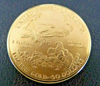 Uncirculated 1999 United States American Eagle $50 1 oz GOLD Coin 3