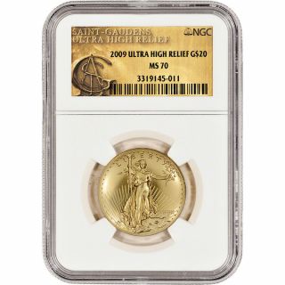 2009 Us Gold $20 Ultra High Relief Double Eagle - Ngc Ms70 - Uhr Label