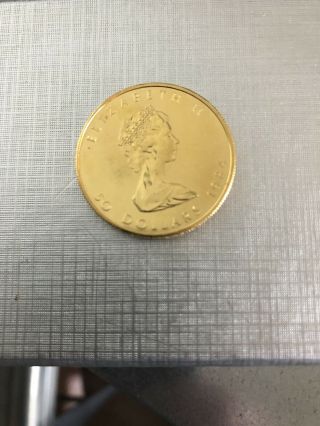 1984 Canadian Gold Coin,  1 Ounce Oz,  Maple Leaf -