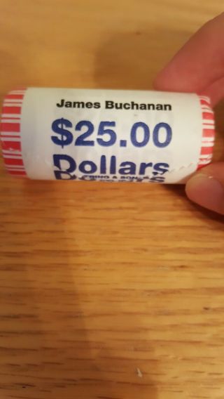 Bank Roll Brilliant Uncirculated James Buchanan Presidential Dollar $25