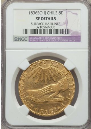 Chile 8 Escudos 1836 - Gold Coin 3