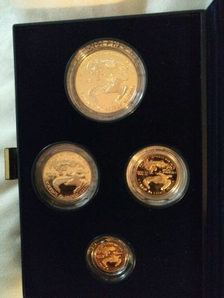 1988 4 - Coin Proof Gold American Eagle Set (w/Box &) 7