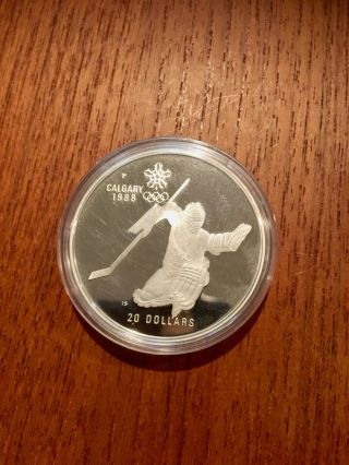 1988 Calgary XV Winter Olympic Games $20 Proof Set of 3 Silver Coins w/ Cert. 2