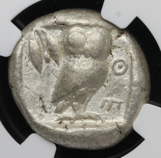 Attica.  Athens.  510/500 - 480 Bc.  Ar Tetradrachm.  Archaic Style,  Ngc Choice Fine